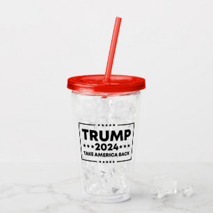 Trump 2024  Trump Take America Back Acrylic Tumbler