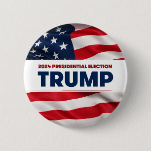 TRUMP 2024 US Presidential Election 6 Cm Round Badge