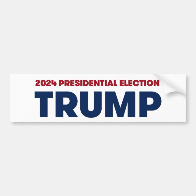 TRUMP 2024 US Presidential Election Bumper Sticker (Front)