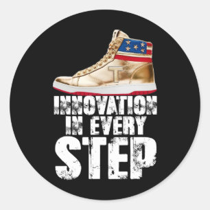 Trump 2024 Usa Election Donald Trump Sneakers Classic Round Sticker