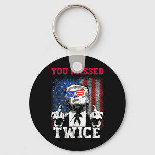 Trump 2024 Usa Flag You Missed Twice Key Ring