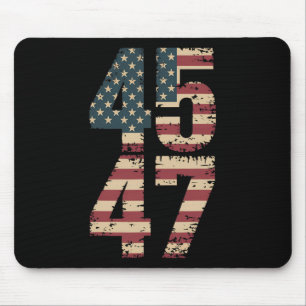 Trump 2024 Vintage 45 47 Mouse Pad