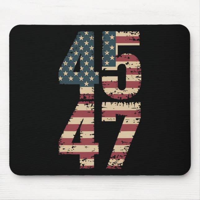 Trump 2024 Vintage 45 47  Mouse Pad (Front)
