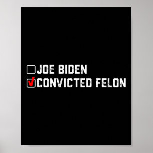 Trump 2024 Vs Joe Biden Ballot Paper Funny 2024 Fe Poster