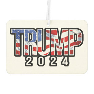 Trump 2024 Waving Flag Car Air Freshener