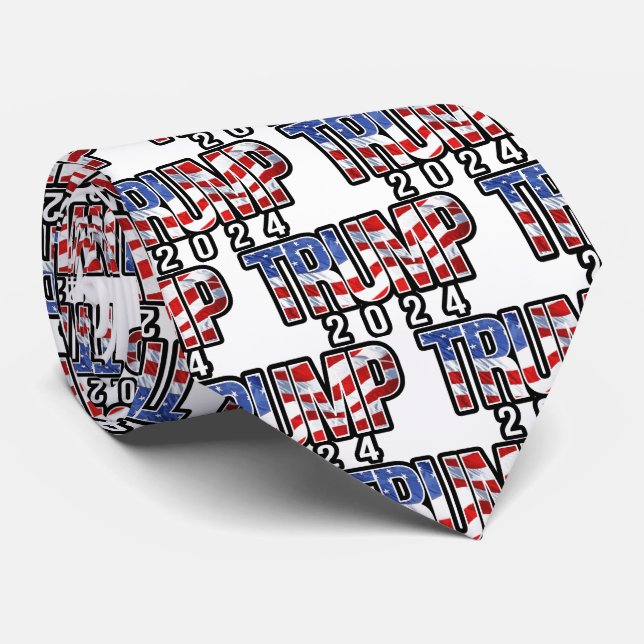 Trump 2024 Waving Flag Tie (Rolled)