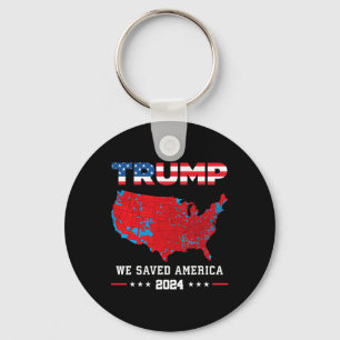 Trump 2024 We Saved America Presidential Election Key Ring