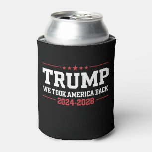 Trump 2024 We Took America Back 47 USA Can Cooler