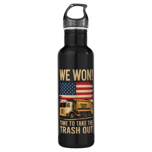 Trump 2024 We Won Wins Victory Inauguration 2025  710 Ml Water Bottle (Front)