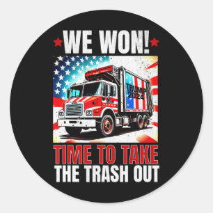 Trump 2024 We Won Wins Victory Inauguration 2025 G Classic Round Sticker
