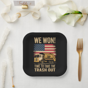 Trump 2024 We Won Wins Victory Inauguration 2025  Paper Plate