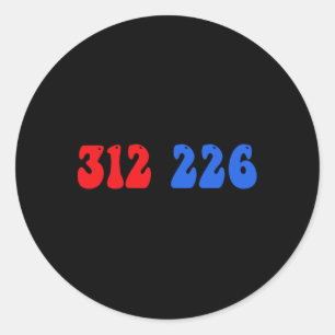 Trump 2024 Winner 312 American Election Results 31 Classic Round Sticker