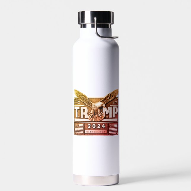 TRUMP 2024 with an Eagle Water Bottle (Left)