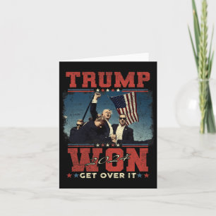Trump 2024 Won Get Over It Uni-adults - Black - Sm Card