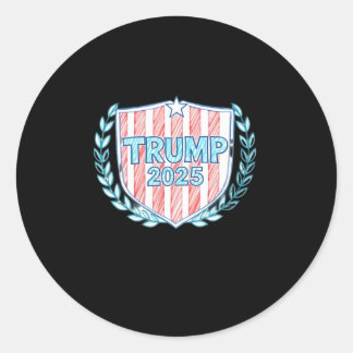 Trump 2025 4  classic round sticker