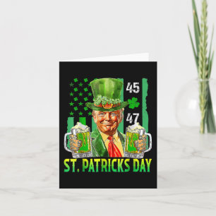 Trump 2025 American Flag Vintage St. Patricks Day  Card