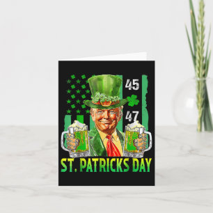 Trump 2025 American Flag Vintage St. Patricks Day  Card