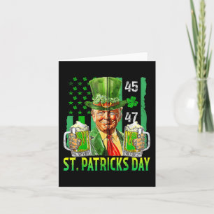Trump 2025 American Flag Vintage St. Patricks Day Card