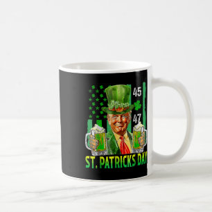 Trump 2025 American Flag Vintage St. Patricks Day  Coffee Mug