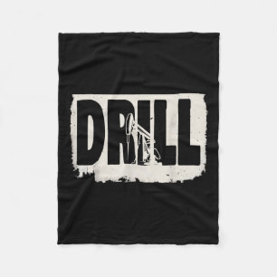 Trump 2025 Drill Baby Drill Costume Fleece Blanket