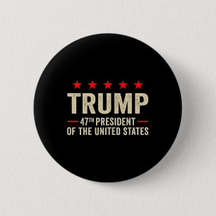 Trump 2025 Flag (on Byck) 47th President Trump Ina 6 Cm Round Badge