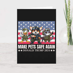 Trump 2025 Funny Corgi Dog Card