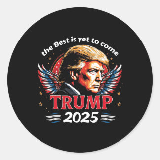 Trump 2025 Patriotic Wings Of Freedom Classic Round Sticker