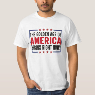 Trump 2025 The golden age of America begins right T-Shirt