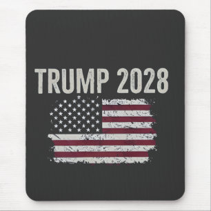 Trump 2028 American Flag Election President  Mouse Pad