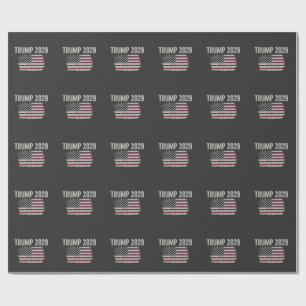 Trump 2028 American Flag Election President  Wrapping Paper