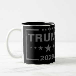 Trump 2028 American President election Two-Tone Coffee Mug