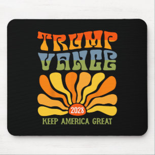 Trump 2028 President Re-election Us Flag Trump Van Mouse Pad