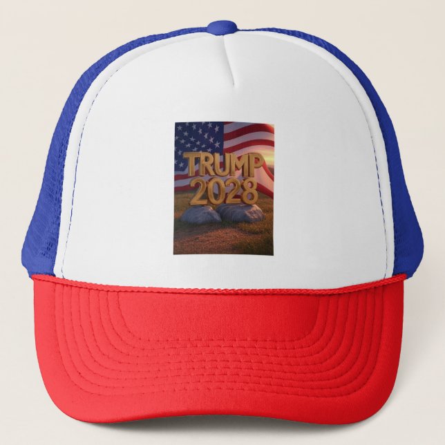 TRUMP 2028 TRUCKER HAT (Front)