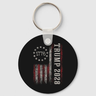 Trump 2028 Vote Donald Trump America Us Flag Vinta Key Ring