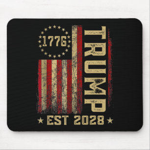 Trump 2028 Vote Donald Trump America Us Flag Vinta Mouse Pad