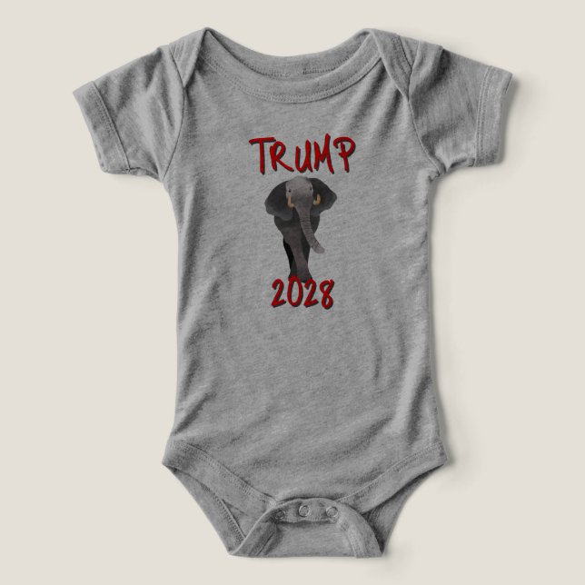 Trump 2028 with Elephant (Design Front)