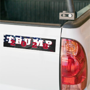 Trump 2028 With Stars Bumper Sticker
