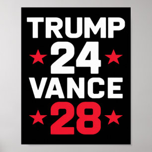 Trump 24 Vance 28 2025 Donald Trump J.d. Vance 202 Poster