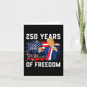 Trump 250th birthday of america flag 2026 250th card
