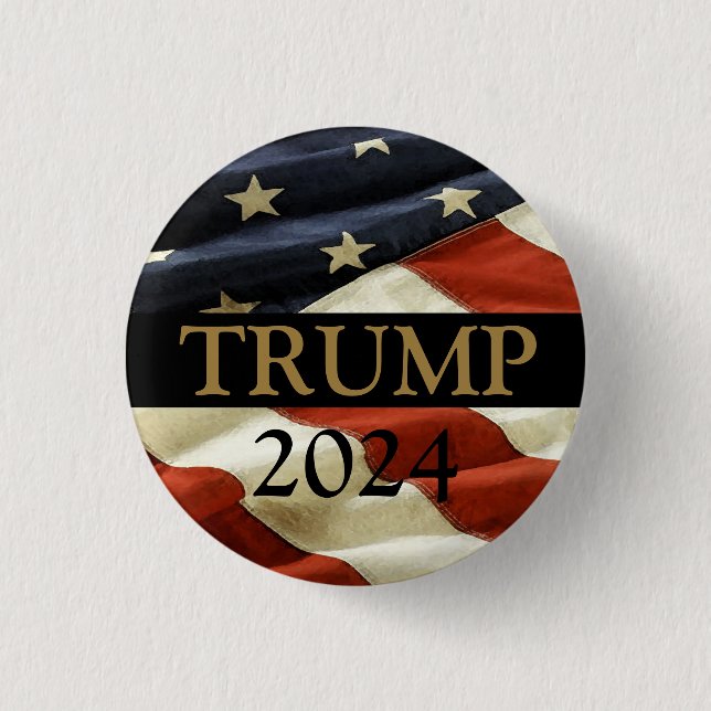 TRUMP 3 CM ROUND BADGE (Front)