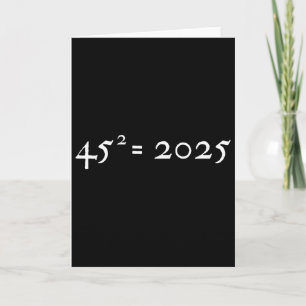 Trump 45^2=2025 Happy New Year Presidential Inaugu Card