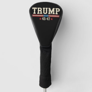 Trump 45 47 American USA Flag Retro Vintage Golf Head Cover