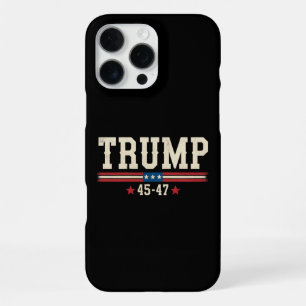 Trump 45 47 American USA Flag Retro Vintage iPhone 16 Pro Max Case