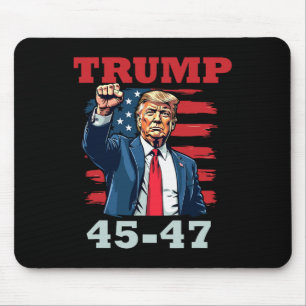 Trump 45-47 Bold Presidential Design For Trump Sup Mouse Pad