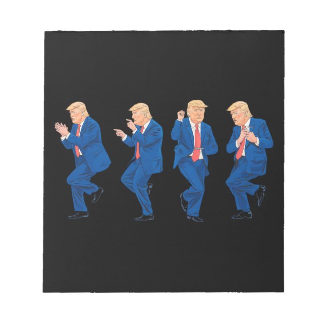 Trump 45 47 Funny Dance Dancing USA President Notepad (Front)