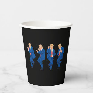 Trump 45 47 Funny Dance Dancing USA President Paper Cups