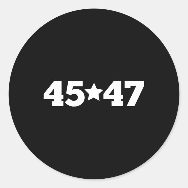 Trump 45 47 I'm Voting For Trump God Bless America Classic Round Sticker (Front)