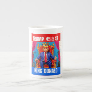 TRUMP 45 & 47 - KING DONALD BONE CHINA MUG