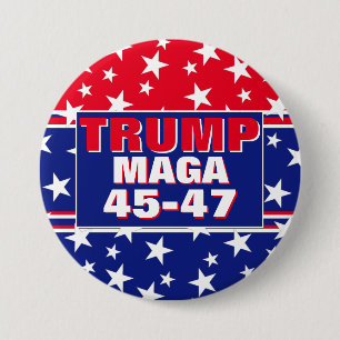 TRUMP 45-47 MAGA 7.5 CM ROUND BADGE