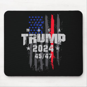 Trump 45-47 Mega Us Flag 2024 Presidential Electio Mouse Pad